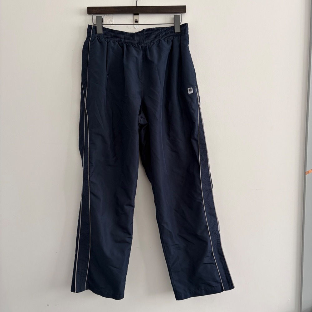 Old Navy Mens Track Pants Navy Blue Mesh Stripe Athletic Joggers Medium
